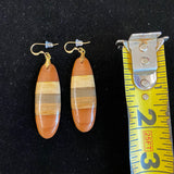 Wood inlay driftwood earrings