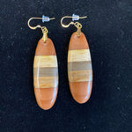 Wood inlay driftwood earrings